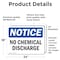 Signmission No Chemical Discharge, 24 in W x Rectangle, Vinyl Decal OS-2PACK-NS-D-1824-L-14446 - alternate 3